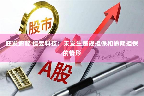 旺发速配 佳云科技：未发生违规担保和逾期担保的情形