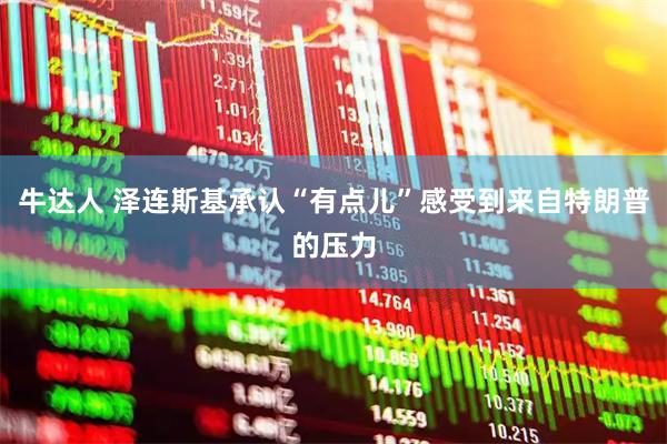 牛达人 泽连斯基承认“有点儿”感受到来自特朗普的压力