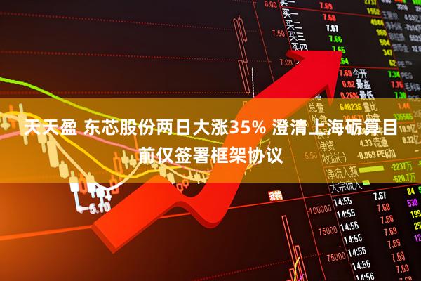 天天盈 东芯股份两日大涨35% 澄清上海砺算目前仅签署框架协议